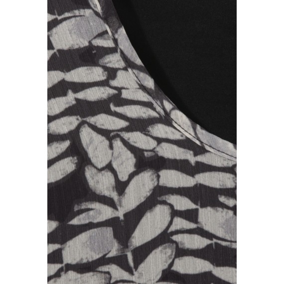 Halbtransparente Bluse mit floralem Muster /