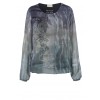 Luftige Bluse mit zartem Natur-Muster /