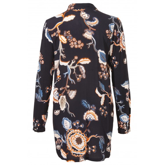 Zarte Long-Bluse mit Schluppe /
