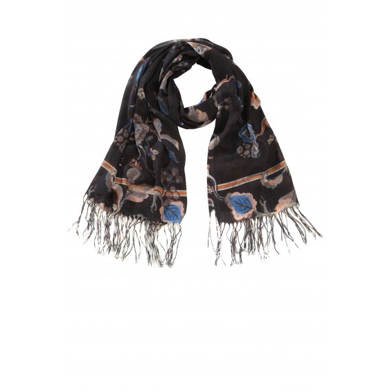 Leichter Schal mit floralem Print /