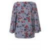 Romantischer Pullover mit floralem Print /