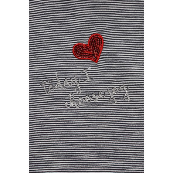 Ringel-Shirt mit Pailletten und Glitter /