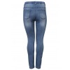 Slim Fit-Jeans mit Ziersteinen und Perlen /