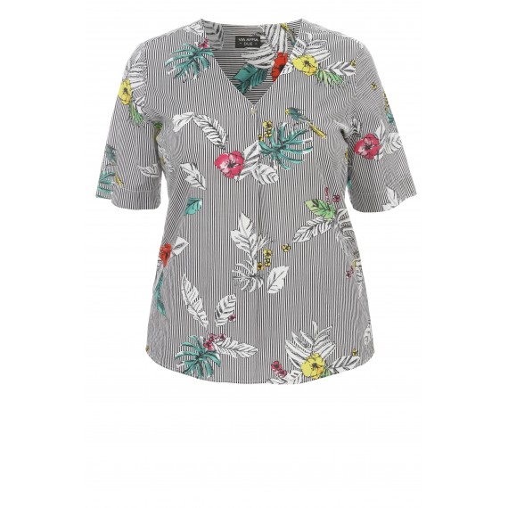 Leichtes Blusen-Shirt mit Mustermix /
