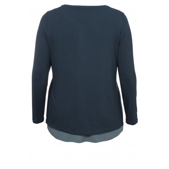 Langarm-Shirt mit Blumen-Ornamente-Druck /