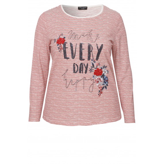Süßes Ringel-Shirt mit Schrift /