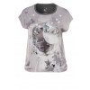 Verspieltes Shirt mit seidiger Front /