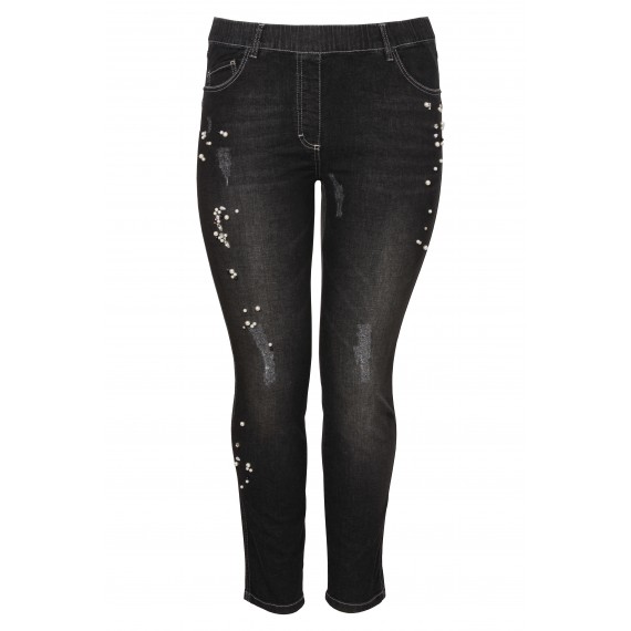 Feminine Jeans mit Perlen /