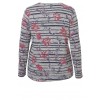 Flauschiger Pullover mit Mustermix /