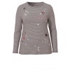 Verspieltes Ringel-Shirt mit Front-Print /