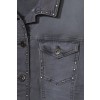 Rockige Jeansjacke mit Ziernieten /