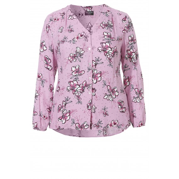 Romantische Bluse mit Blüten-Muster /