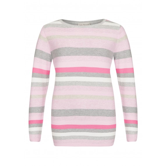 Modischer Pullover mit Ringeln und Struktur /