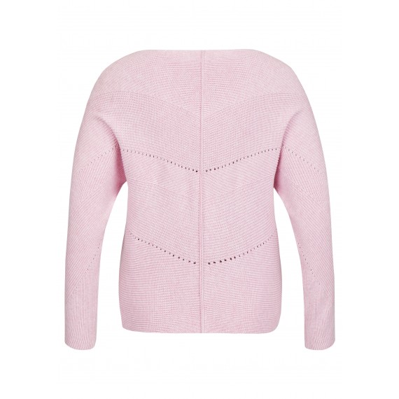 Femininer Pullover mit Strickmuster /
