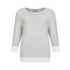 Modischer Pullover mit Kontrast-Säumen /