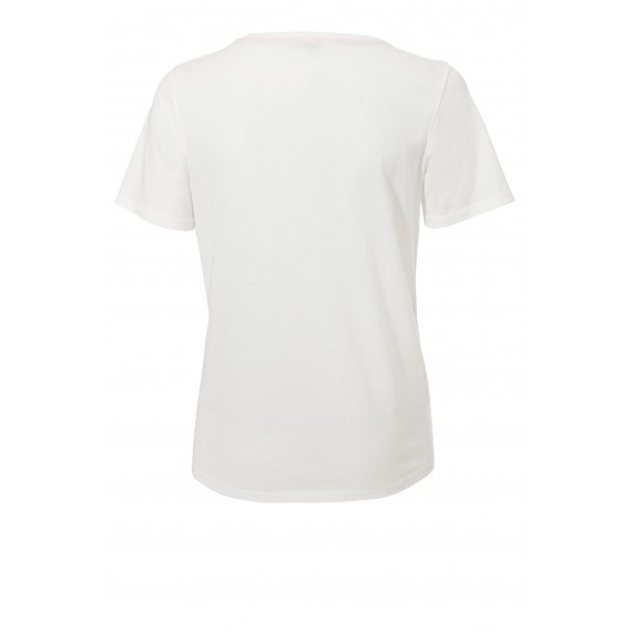 Leichtes T-Shirt mit Stoff-Applikationen /