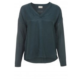 Elegantes V-Shirt langärmlig /