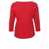 Süßes Ringel-Shirt mit U-Boot-Ausschnitt /
