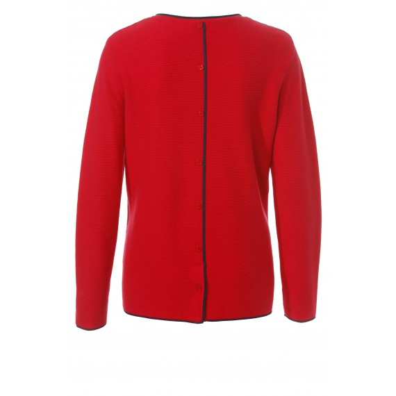 Modischer Pullover mit Kontrast-Details /