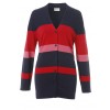 Modische Strick-Jacke mit Materialstruktur-Mix /