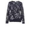 Süßer Jacquard-Pullover mit floralem Muster /