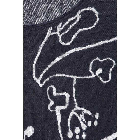Süßer Jacquard-Pullover mit floralem Muster /