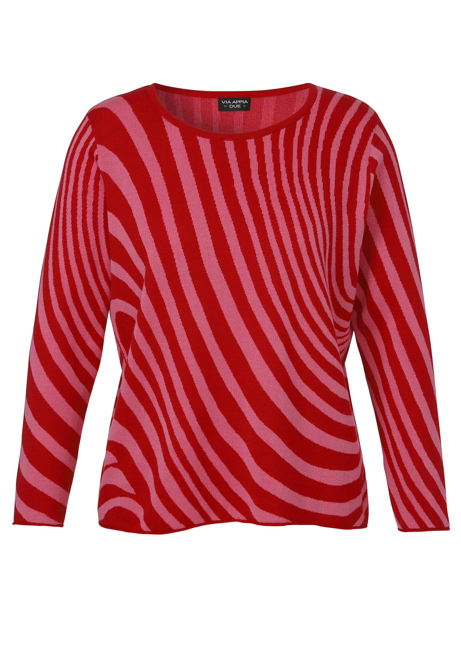 Moderner Strickpullover mit Allovermuster /