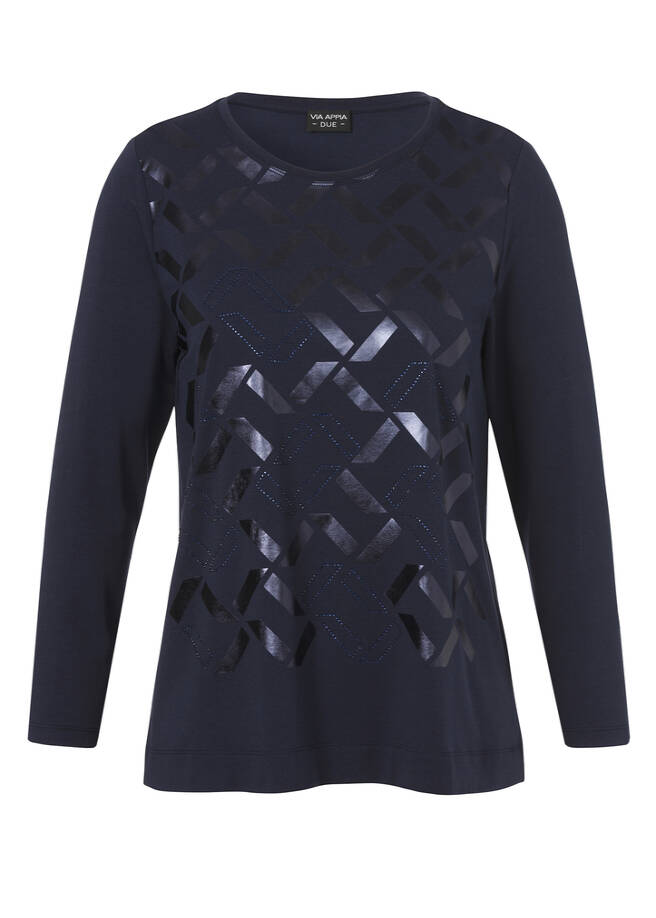 Supersoftes Langarm-Shirt mit tonigem Front-Motiv / 