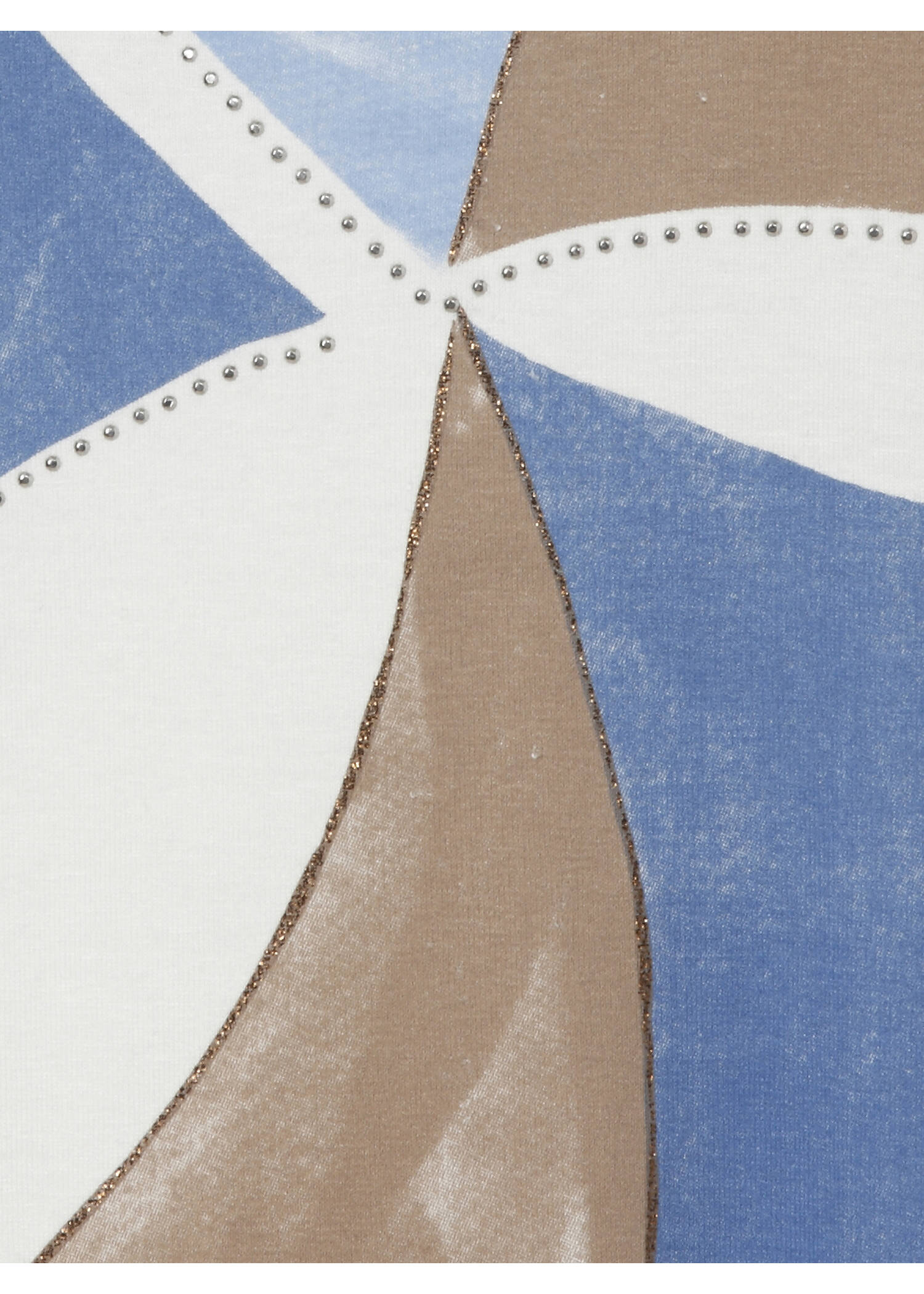 T-Shirt mit geschmücktem Front Print und Gummizugsaum /