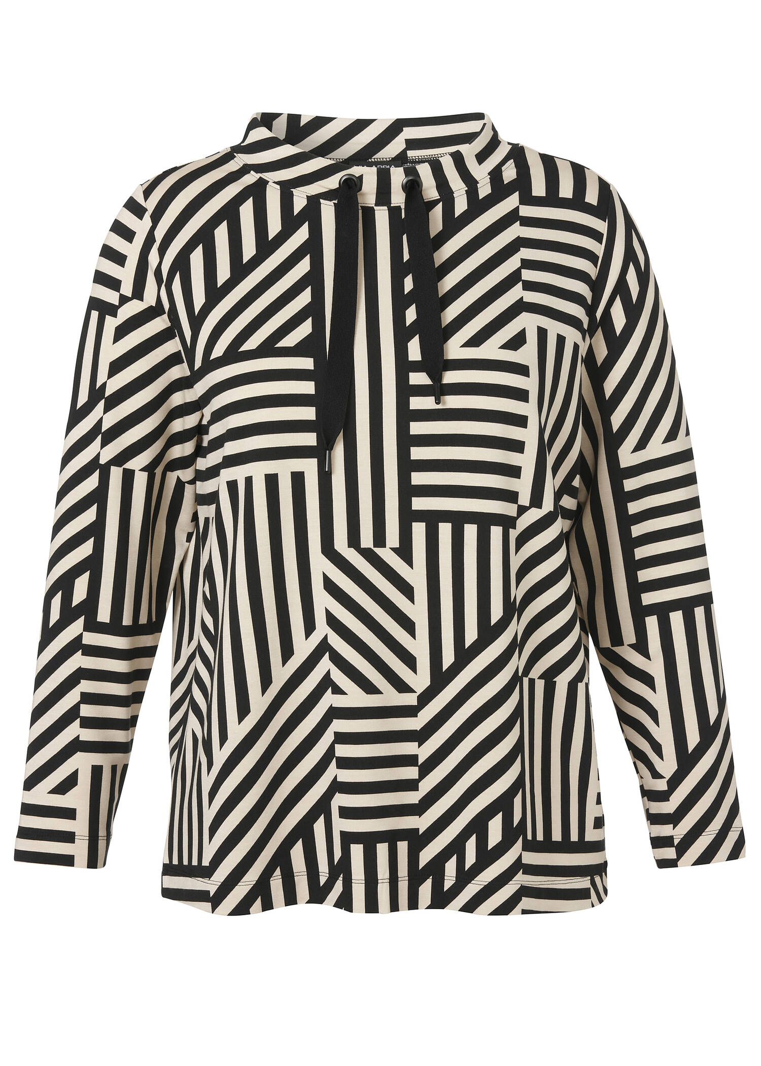 Print Sweatshirt mit Stehkragen / 