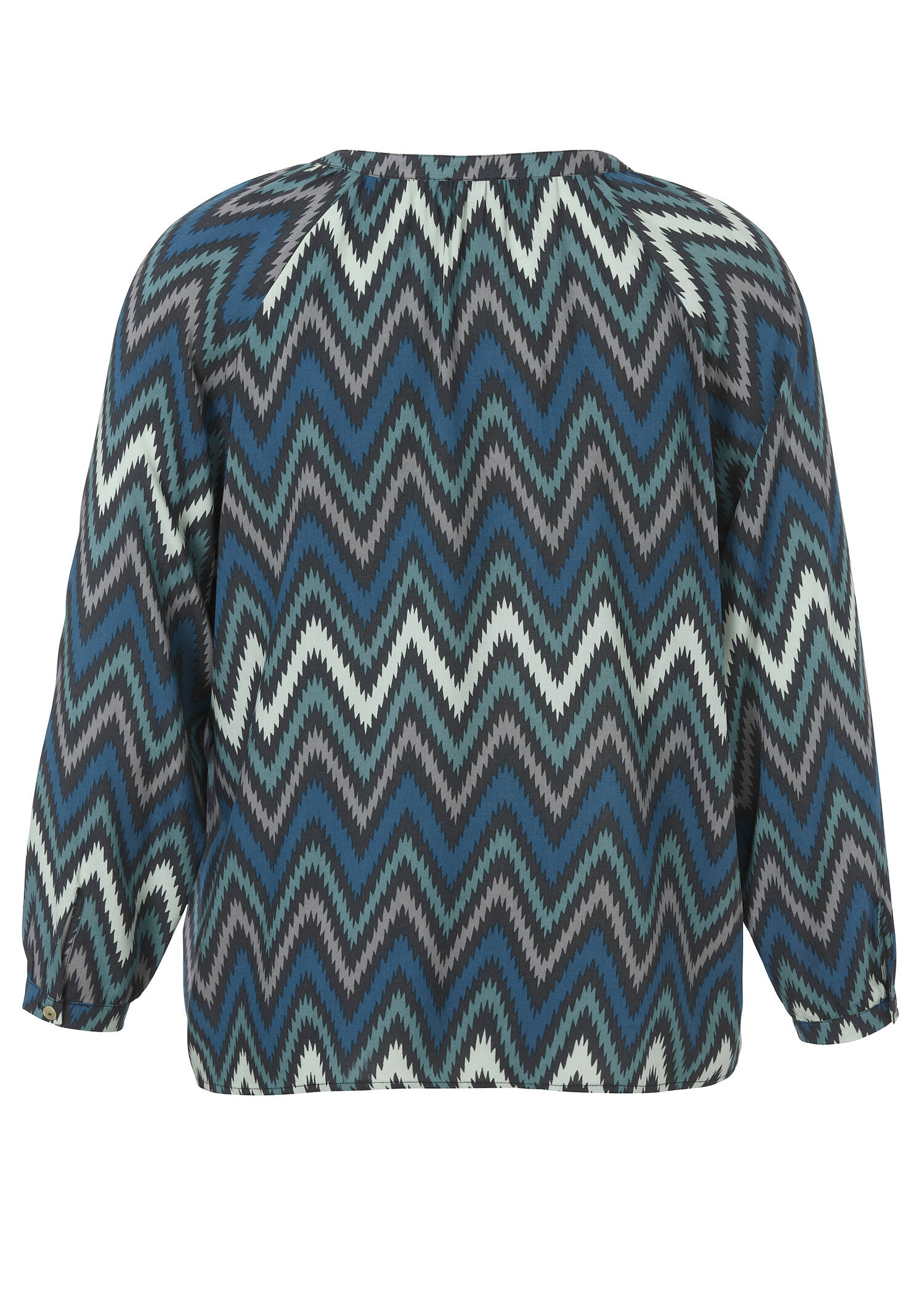 Viskose-Print-Bluse durchgeknöpft /