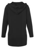 Offene Long-Shirtjacke mit Kapuze / 