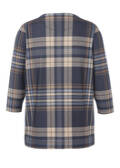 Flauschiges Sweatshirt mit Tartan-Muster / 