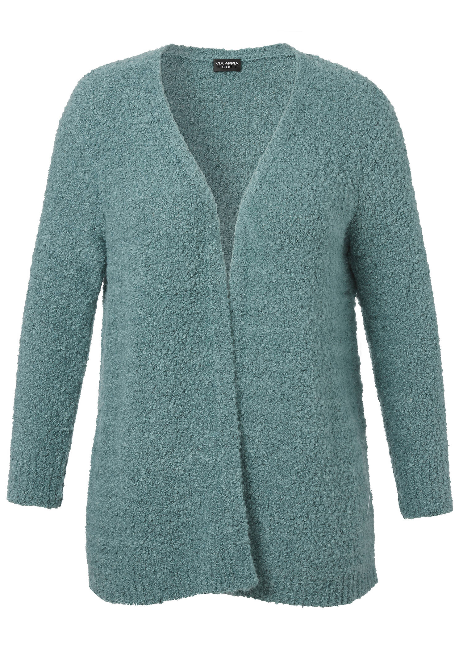 Flauschige Bouclé-Strickjacke /