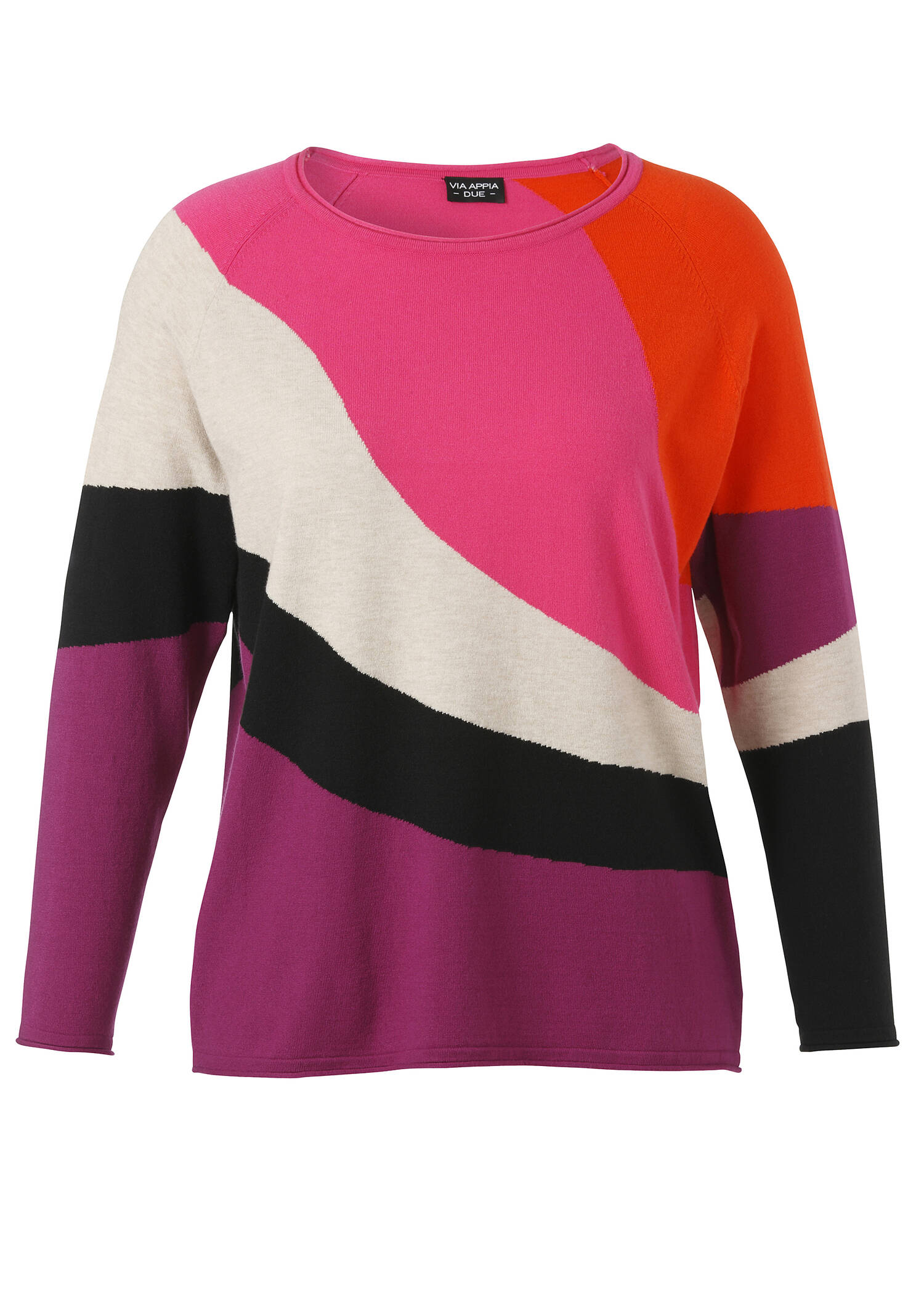 Feinstrick-Pullover in Trendfarben der Saison /