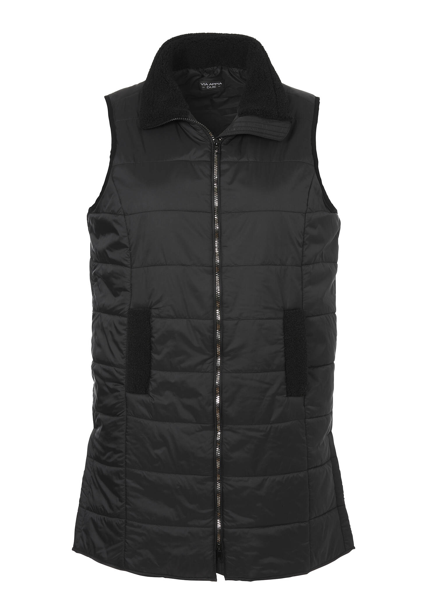 Wattierte Steppweste mit weichem Fake Fur Kragen /