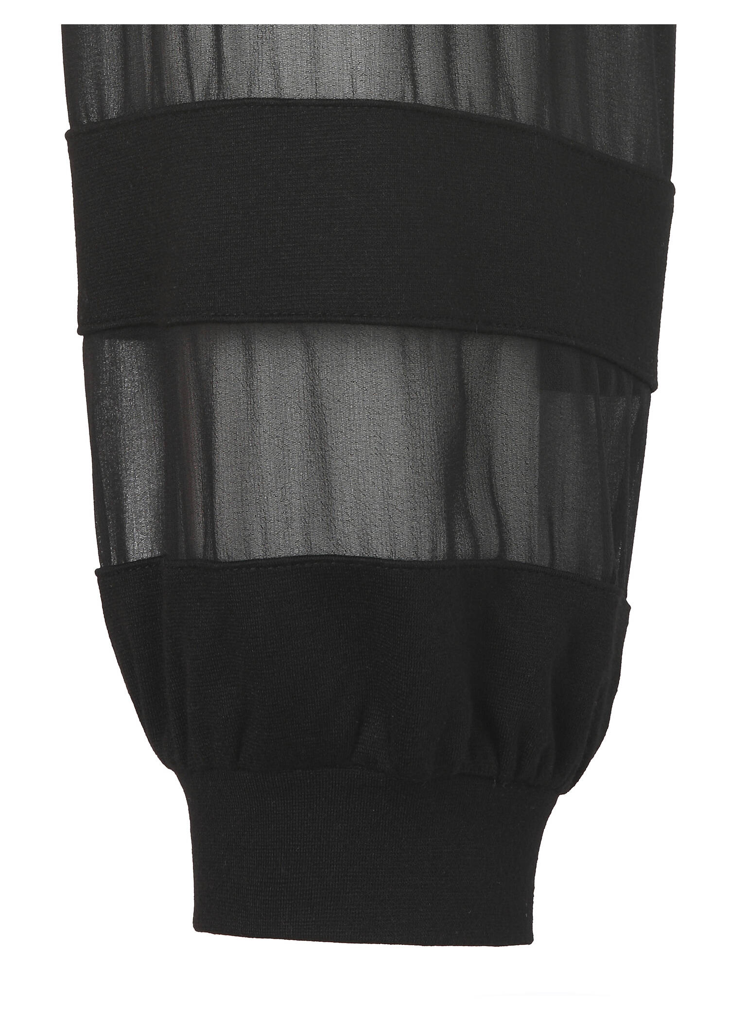 Raffiniertes Sweatshirt mit unterbrochenen Chiffon-Ärmeln /