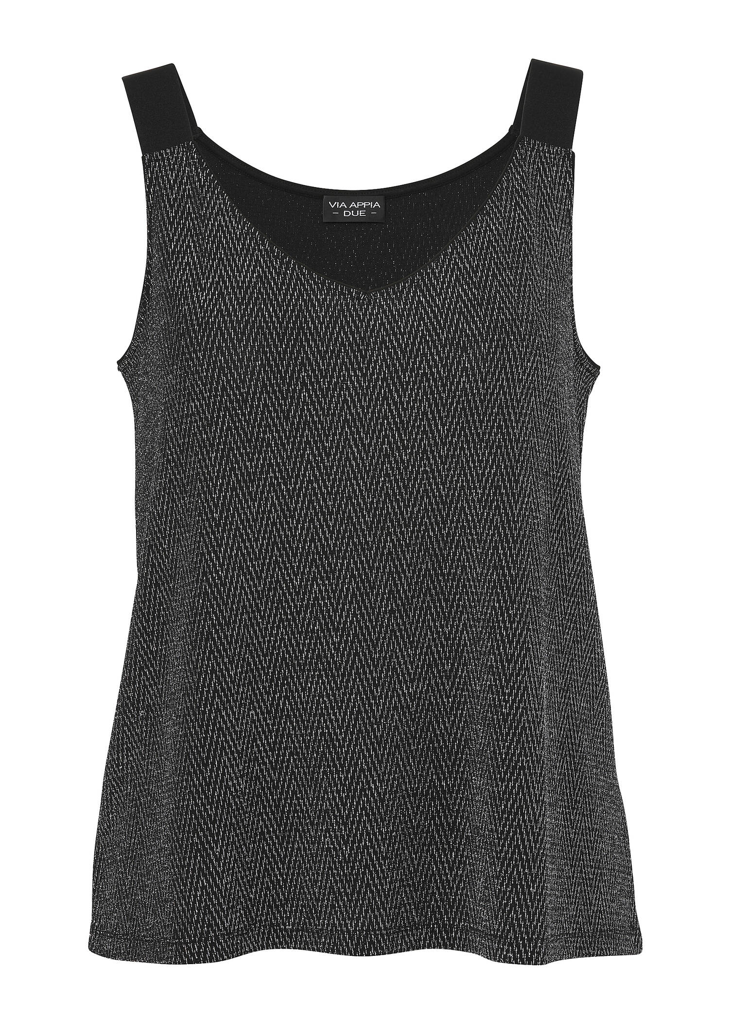 Edles Kombi-Top mit Lurex-Glitzereffekt /