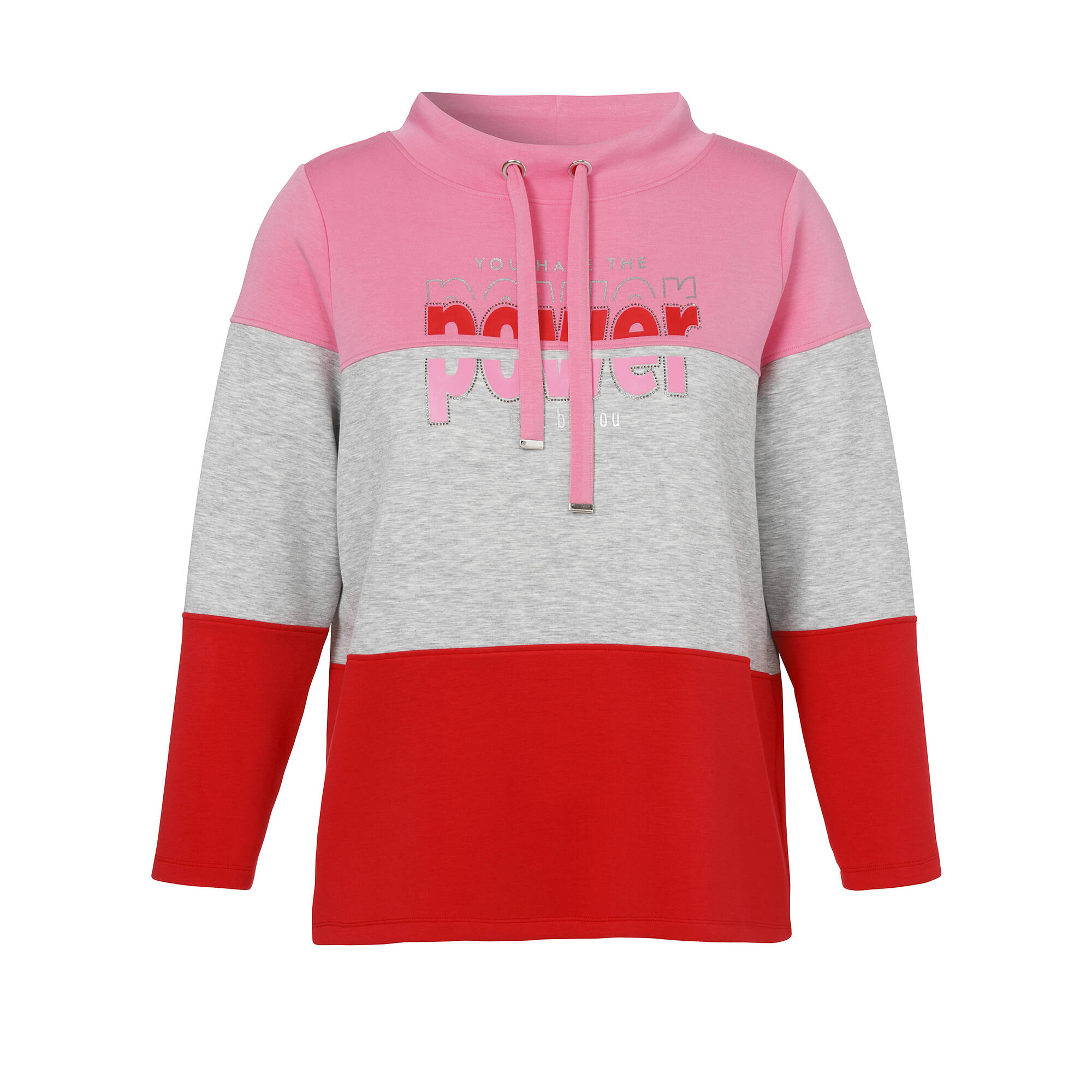 Stehkragen-Sweatshirt Tricolor