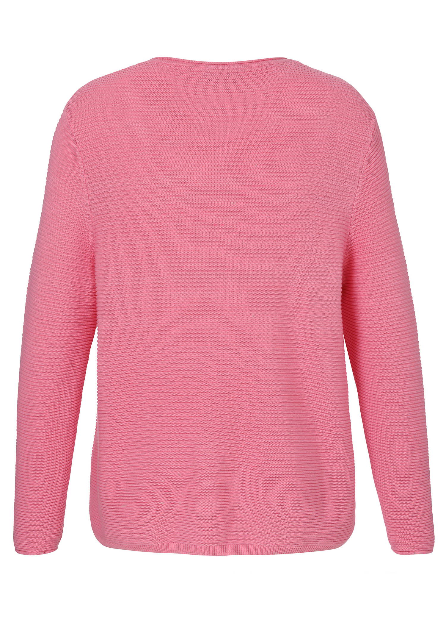 Feingerippter Pullover in Pink /