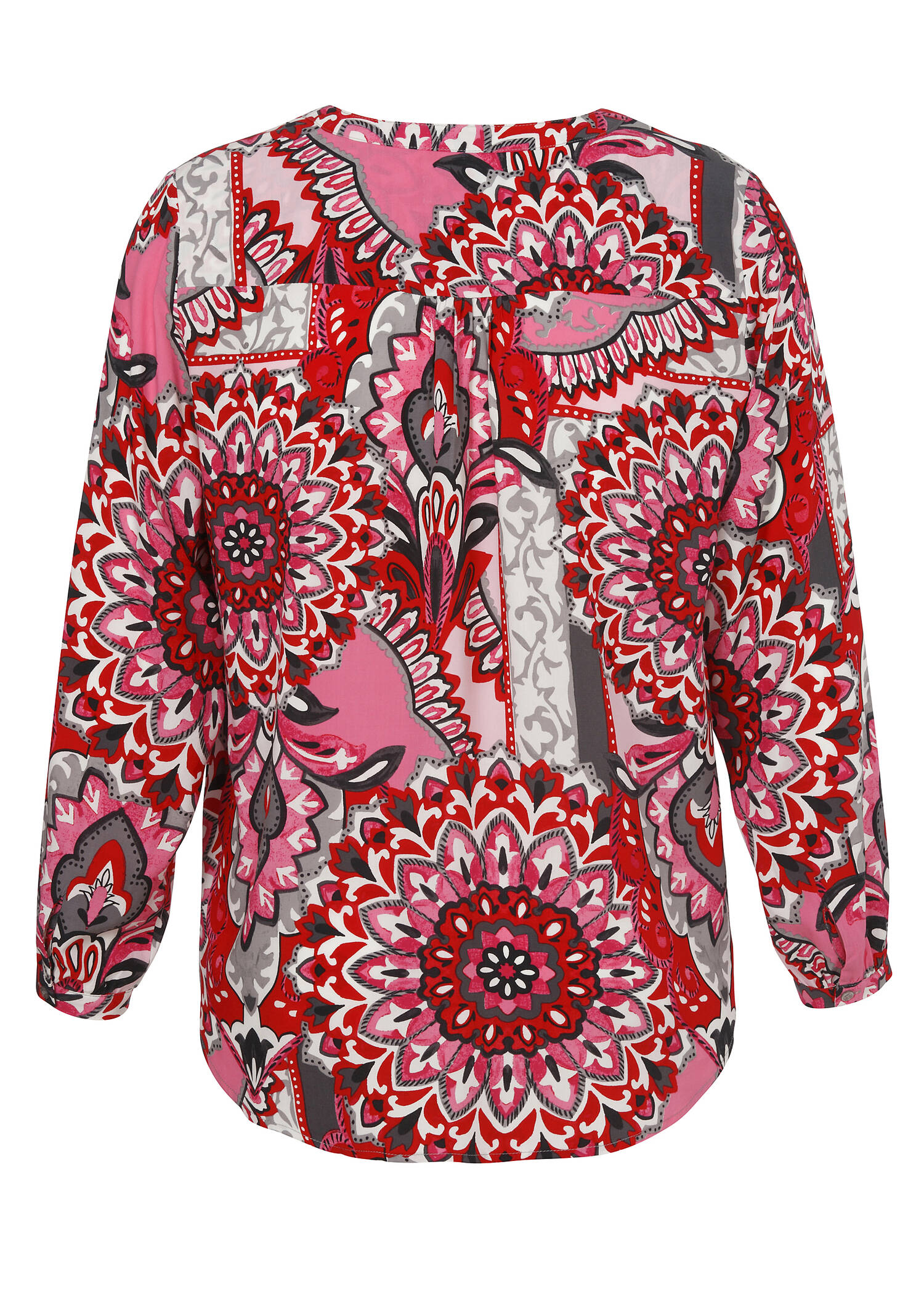 Fließende Viskosebluse mit Allover-Print /