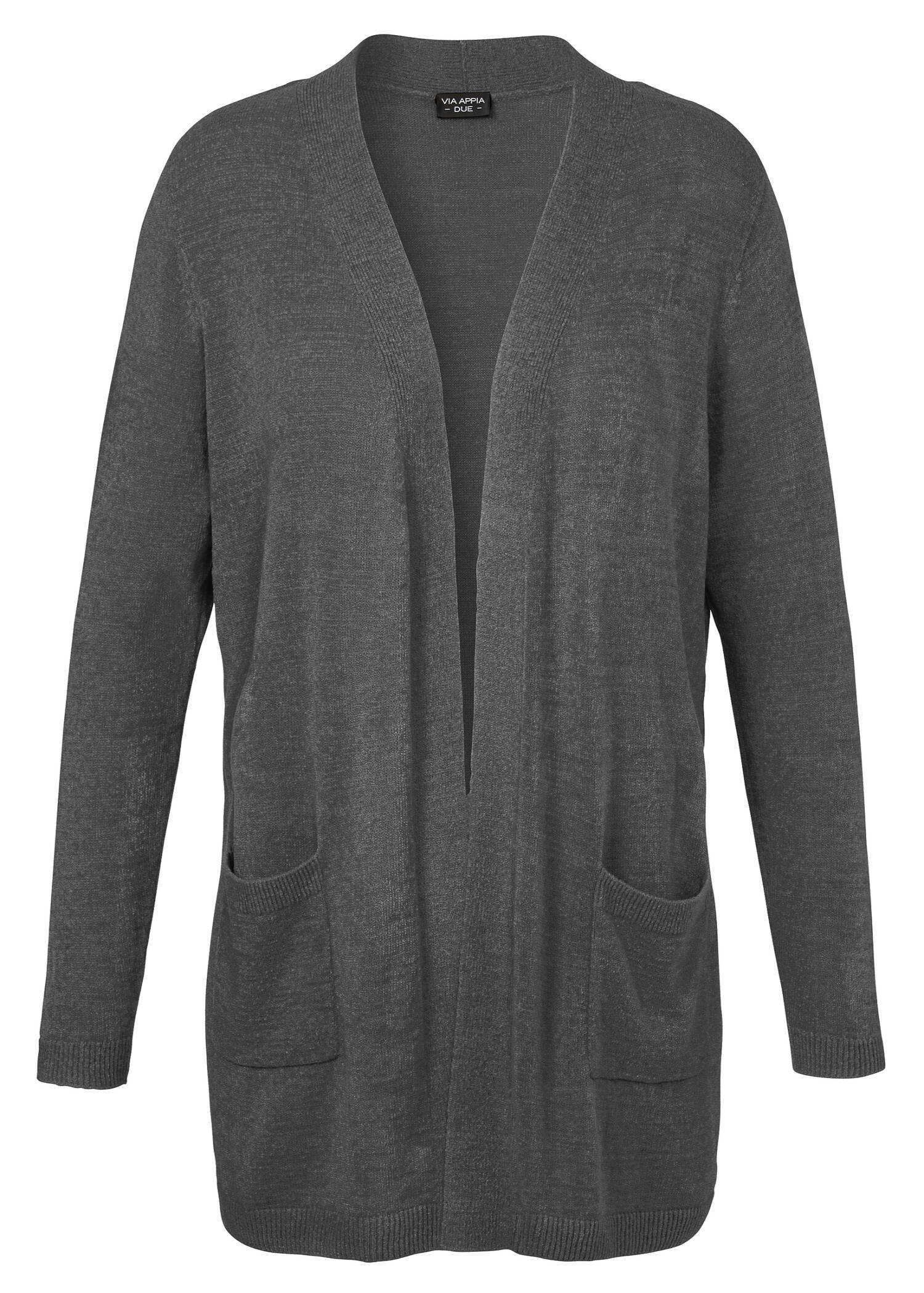 Modische Strickfleecejacke in unifarbenem Stil /