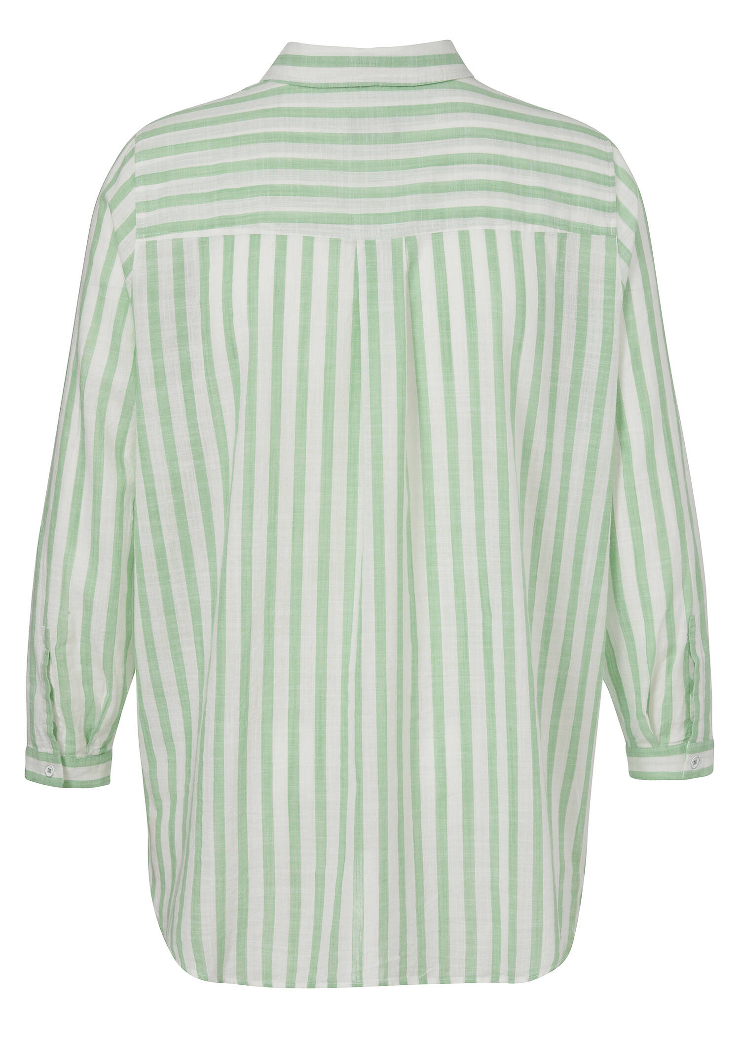 Zarte Baumwoll-Hemdbluse mit Längsstreifen /