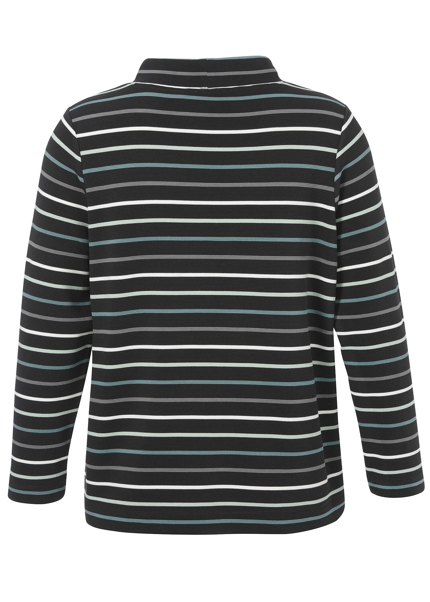 Geringeltes Sweatshirt mt Stehkragen / 