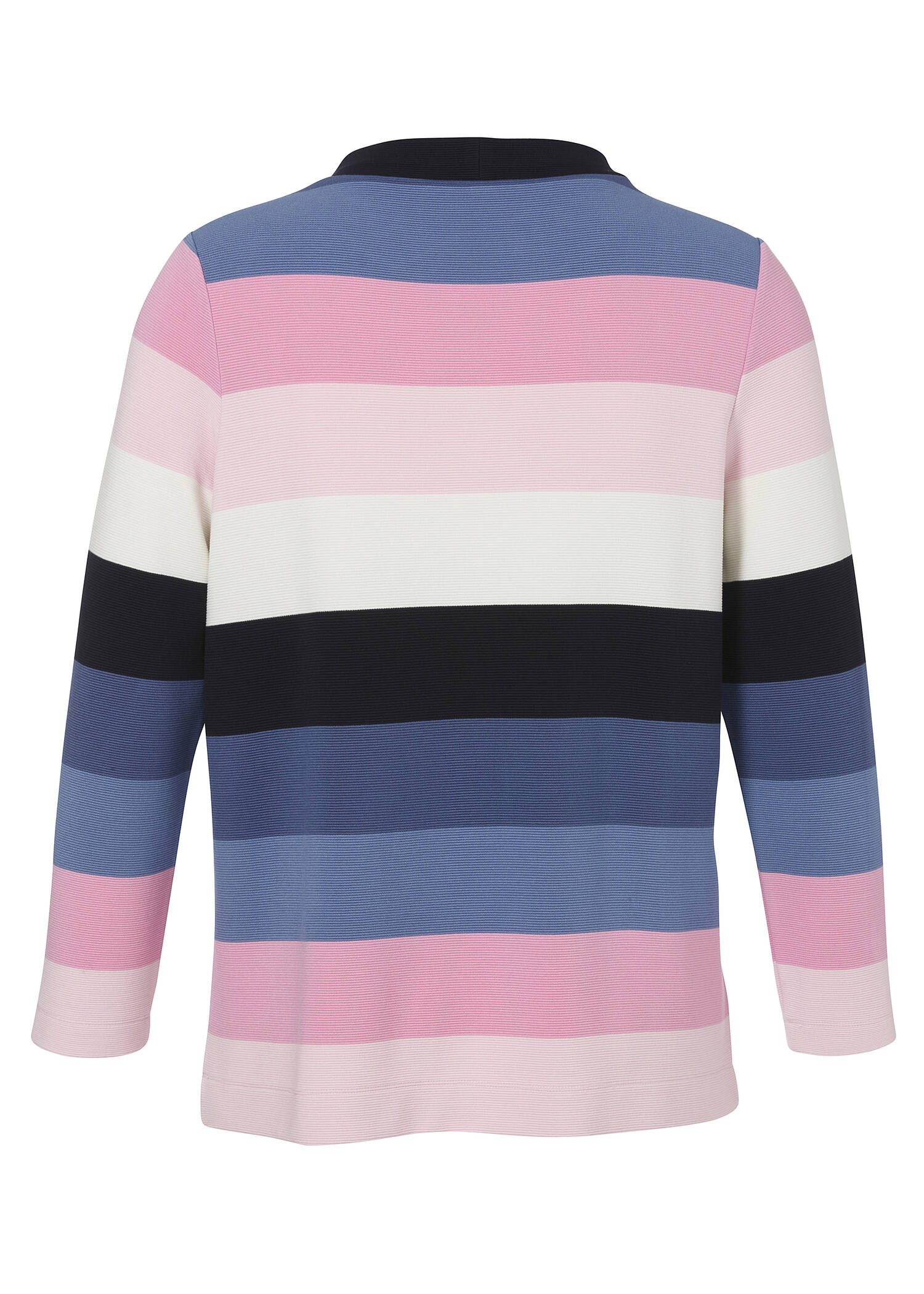 Stehkragen-Sweatshirt Multicolor mit Streifen /