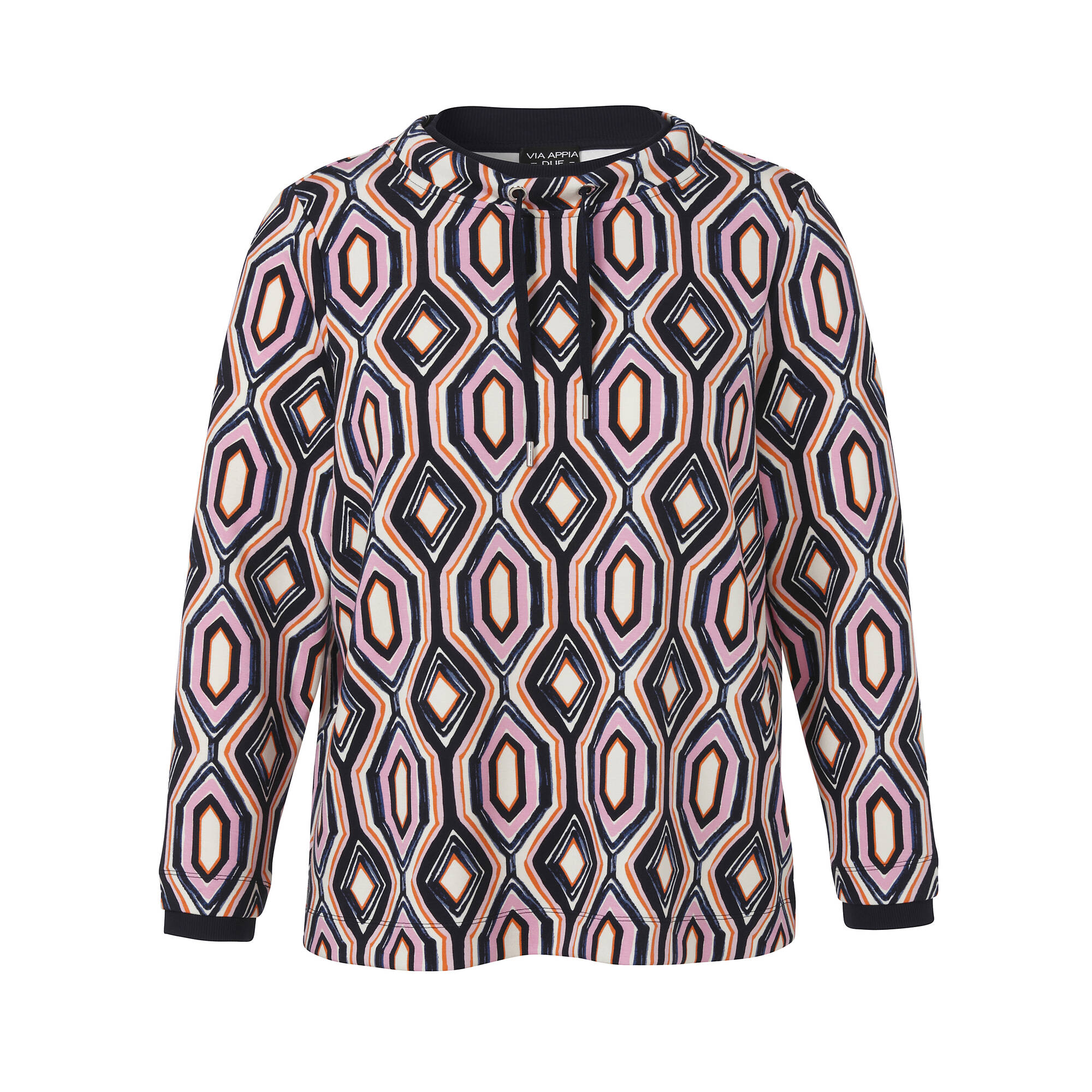 Stehkragen-Sweatshirt mit Print Marine Multicolor
