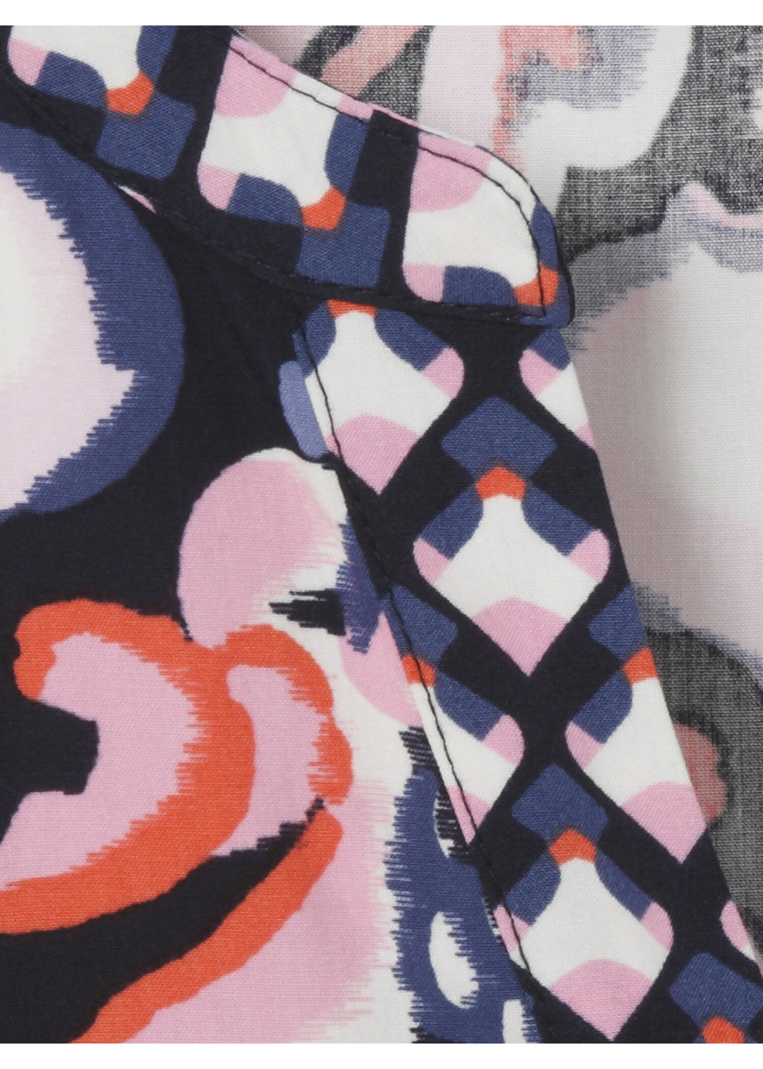 Viskose Bluse mit Print Marine Multicolor /