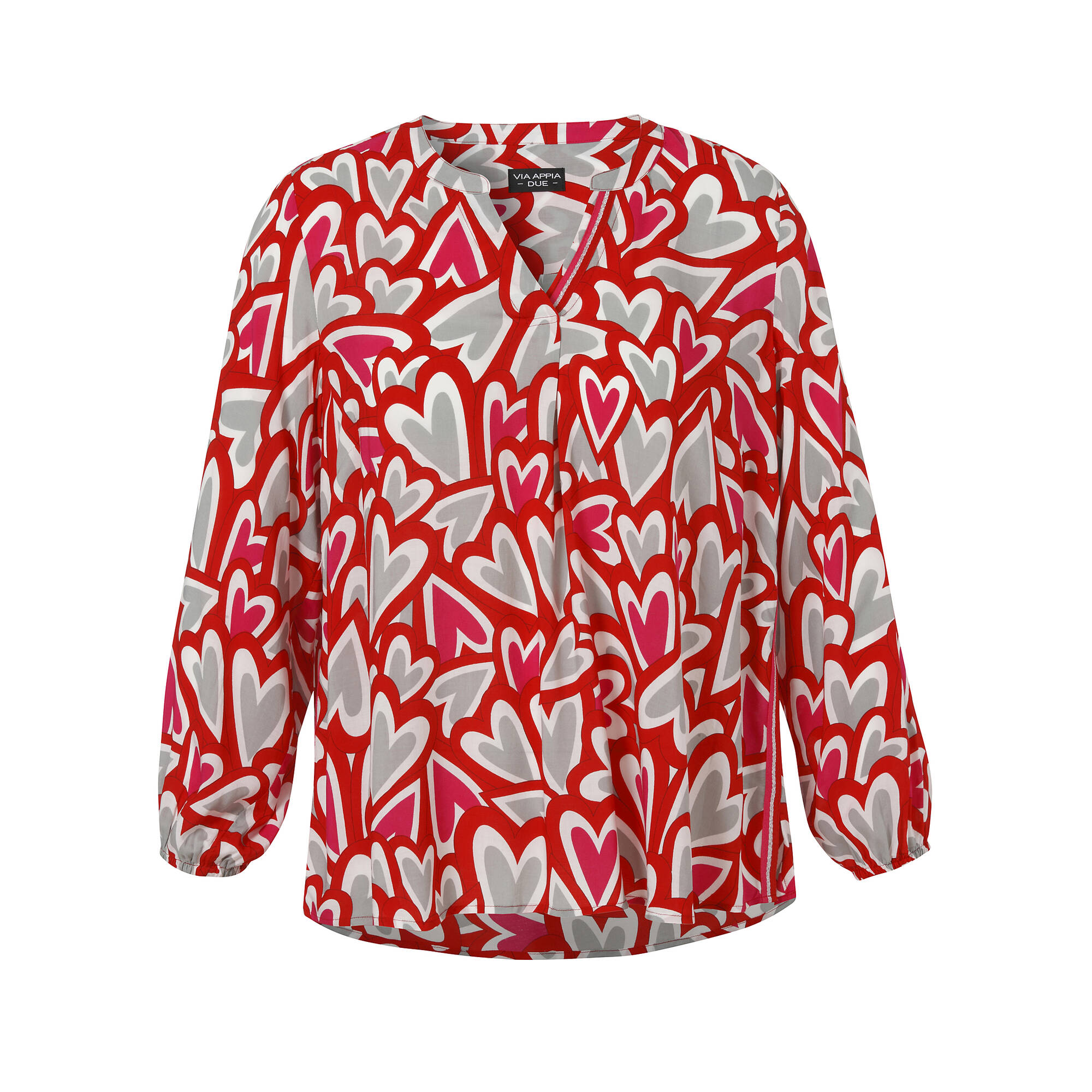 Feminine Viskose-Schlupfbluse mit Allover-Print