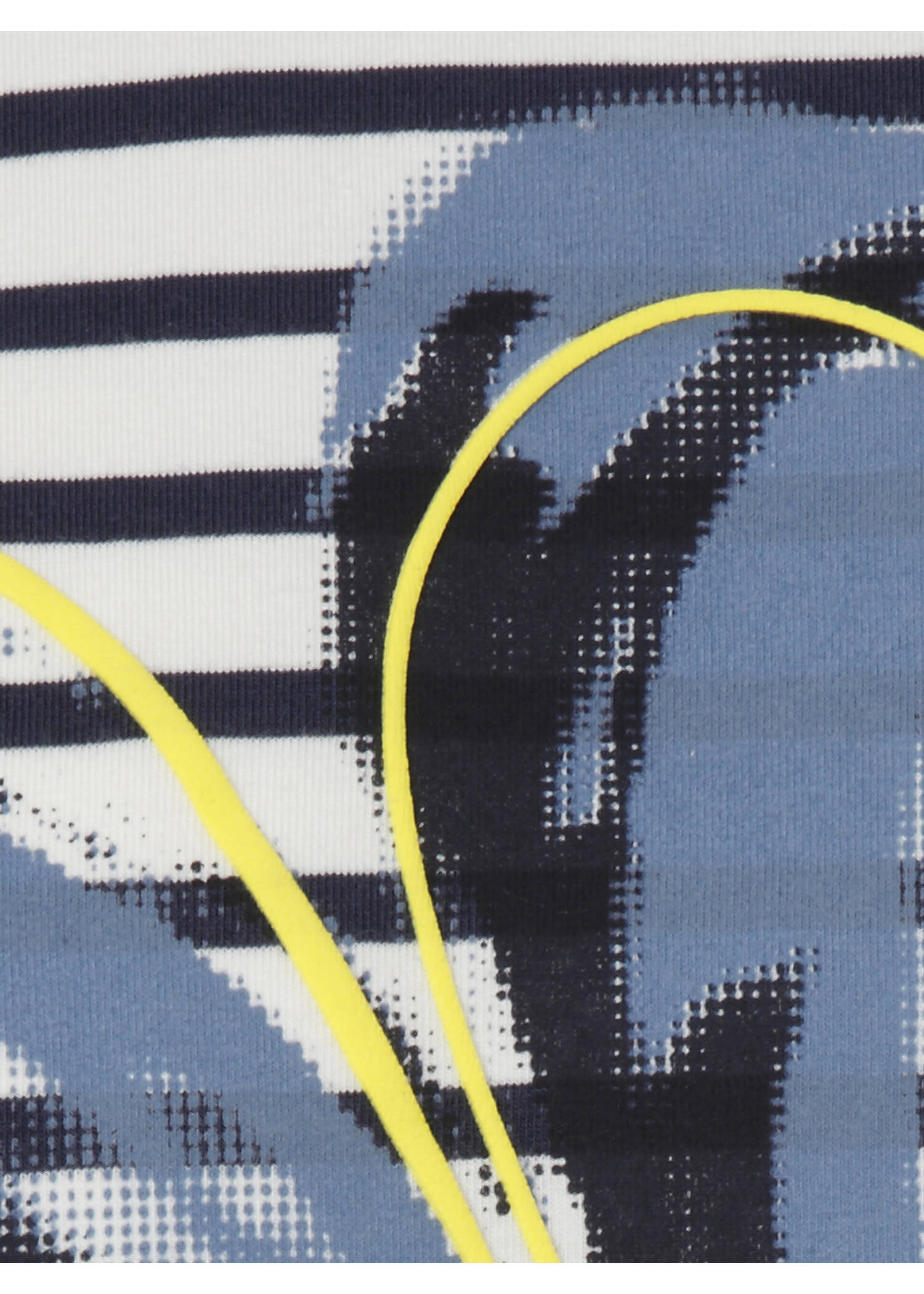 Softes 3/4-Arm Ringelshirt mit Flower-Motiv /