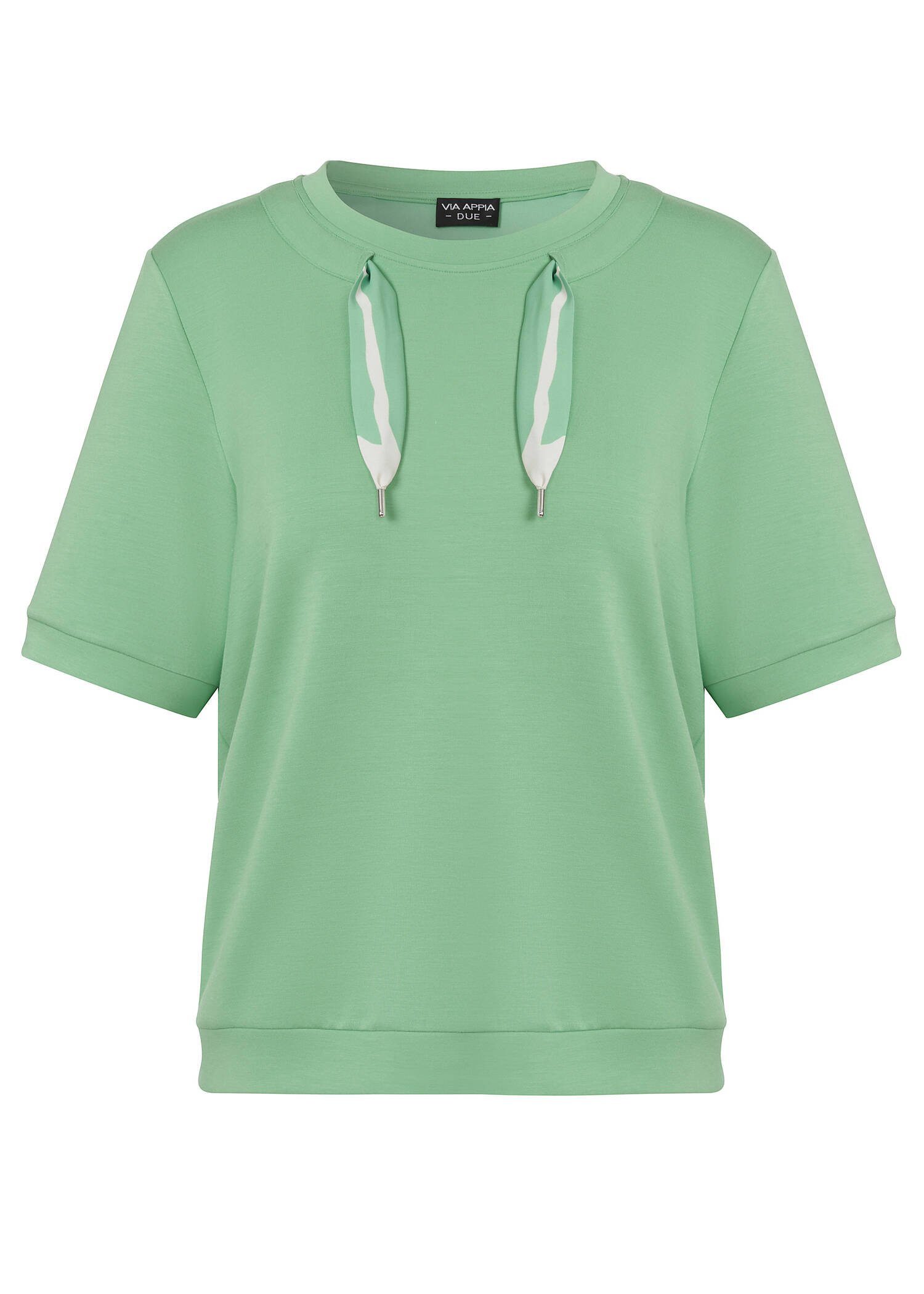 Halbarm-Sweatshirt mit Schmuckband / 